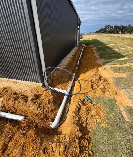 shed Drainage to water tank wamuran jdf plumbing