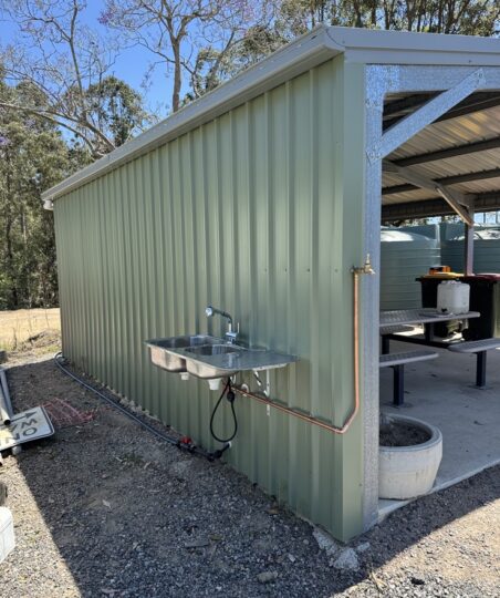 shed outdoor sink tap install JDF plumbing drainage plumber