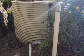 water tank removal before JDF plumbing drainage plumber