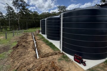 Water tank pump install JDF Plumbing drainage