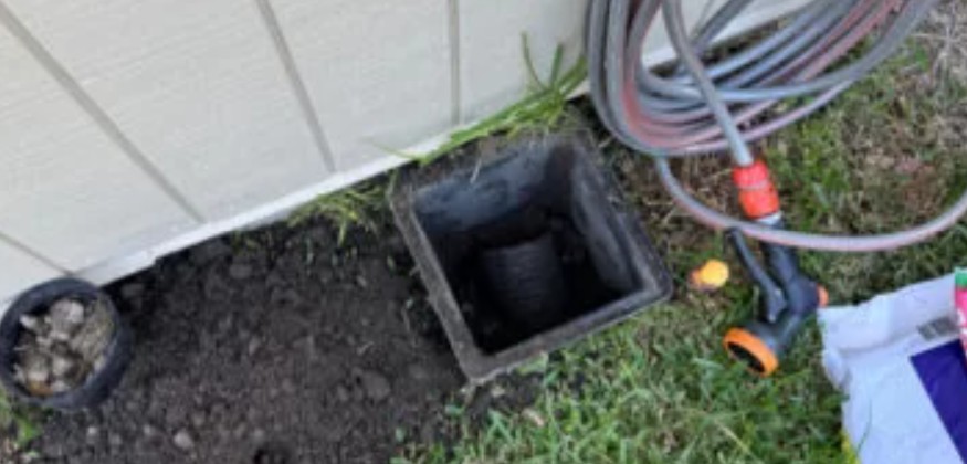 blocked drain yard gully install jdf plumbing drainage